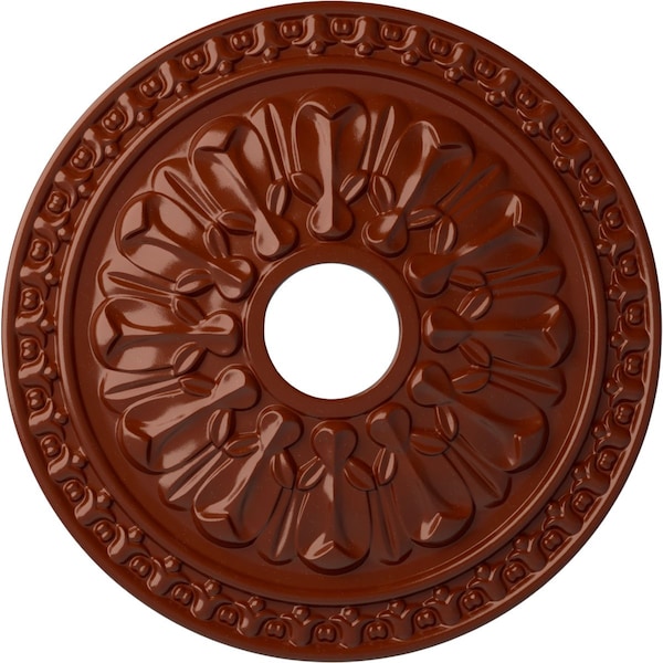 Ekena Millwork Warsaw Ceiling Medallion (Fits Canopies up to 3 1/2"), 18"OD x 3 1/2"ID x 1 3/8"P, Firebrick CM18WAFIF - main